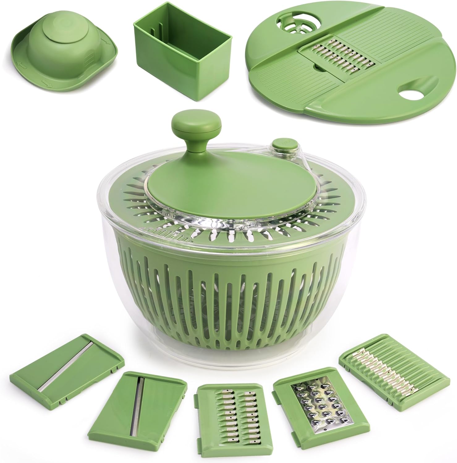 Salad Spinner Large, Vegetables Wash Bowl, Fruits & Herb Lettuce Dryer 4.25Qt