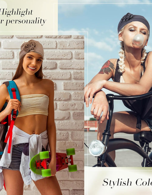 Load image into Gallery viewer, 5 Pieces Women&#39;s Slouchy Beanie Hat Stretch Head Wraps
