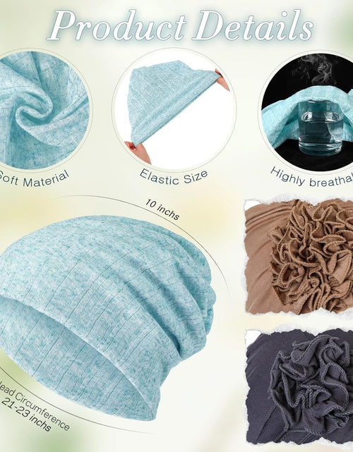 Load image into Gallery viewer, 5 Pieces Women&#39;s Slouchy Beanie Hat Stretch Head Wraps
