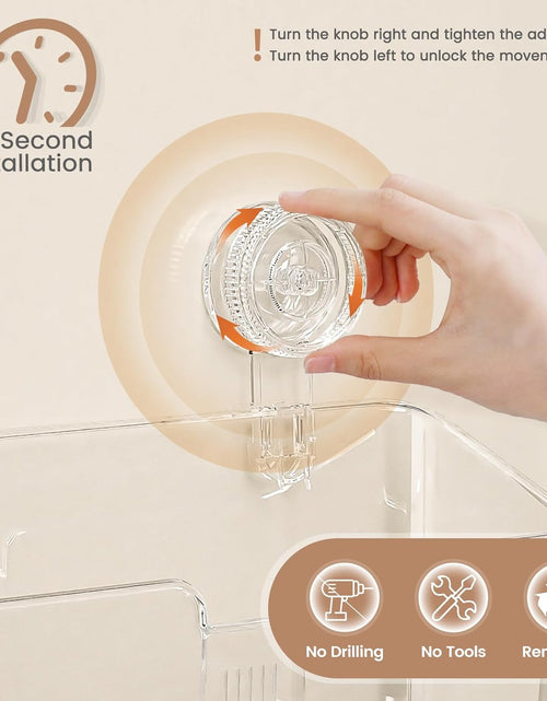 Load image into Gallery viewer, 4 Packs Shower Caddy Suction Cup Clear NO-Drilling Shower Organizer Bathroom
