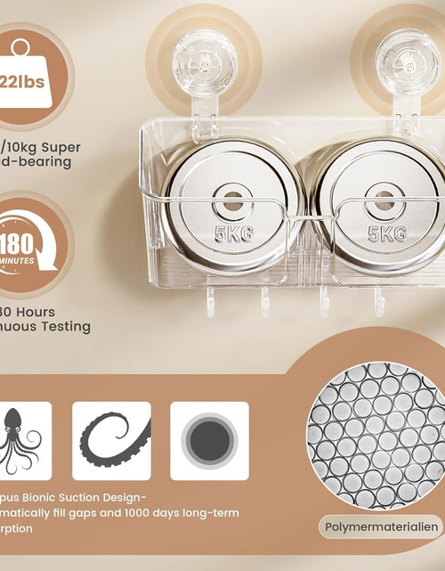 Load image into Gallery viewer, 4 Packs Shower Caddy Suction Cup Clear NO-Drilling Shower Organizer Bathroom
