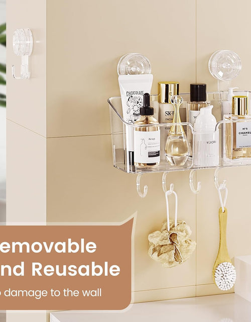 Load image into Gallery viewer, 4 Packs Shower Caddy Suction Cup Clear NO-Drilling Shower Organizer Bathroom
