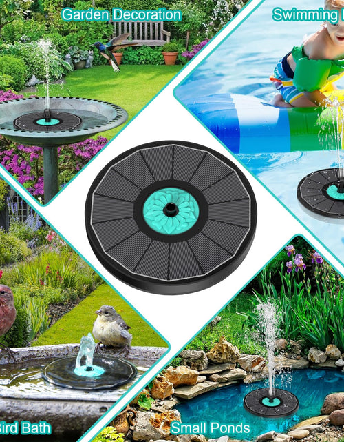 Load image into Gallery viewer, Solar Fountain Cyan Flower, Upgrade 3.5W Solar Bird Bath Fountains
