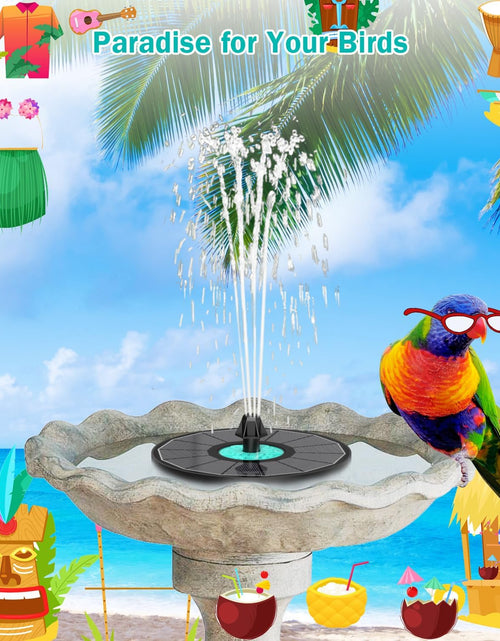 Load image into Gallery viewer, Solar Fountain Cyan Flower, Upgrade 3.5W Solar Bird Bath Fountains
