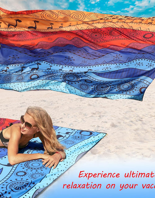 Load image into Gallery viewer, Summer Beach Blanket Waterproof Sandproof Extra Large Beach Mat 79&quot; X 83&quot; (Turtle)
