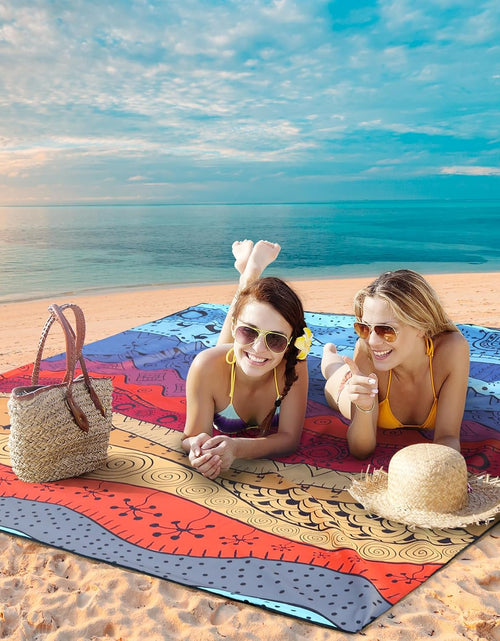 Load image into Gallery viewer, Summer Beach Blanket Waterproof Sandproof Extra Large Beach Mat 79&quot; X 83&quot; (Turtle)
