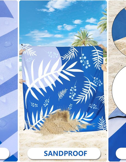 Load image into Gallery viewer, Summer Beach Blanket Waterproof Sandproof Extra Large Beach Mat 79&quot; X 83&quot; (Blue)

