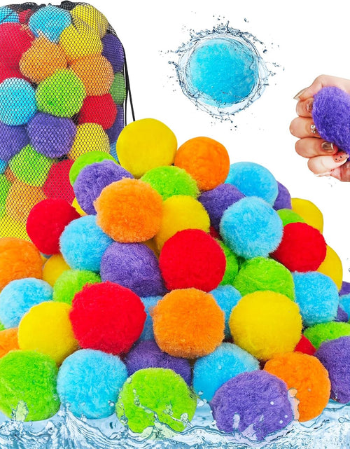 Load image into Gallery viewer, 120 Pcs Reusable Water Balls,Reusable Soaker Balloons Toy Ball for Pool
