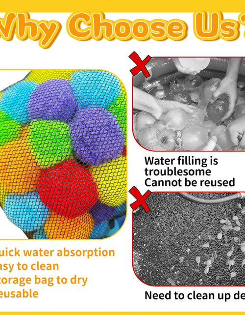 Load image into Gallery viewer, 120 Pcs Reusable Water Balls,Reusable Soaker Balloons Toy Ball for Pool
