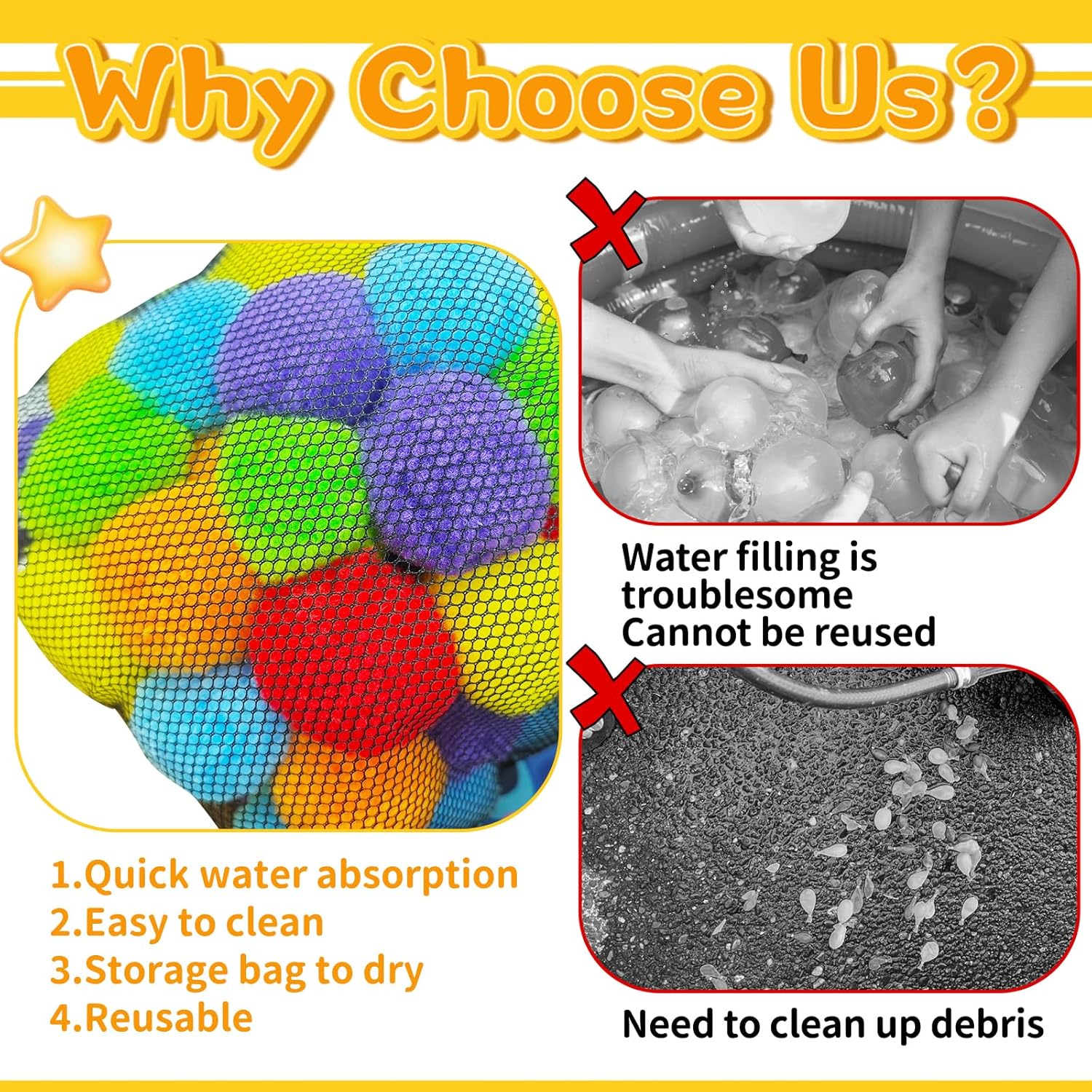 120 Pcs Reusable Water Balls,Reusable Soaker Balloons Toy Ball for Pool