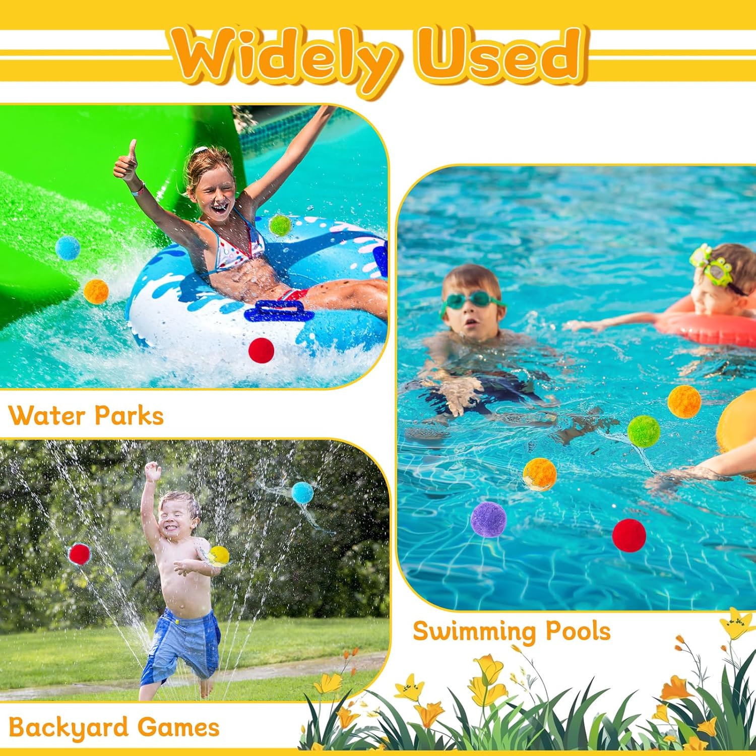 120 Pcs Reusable Water Balls,Reusable Soaker Balloons Toy Ball for Pool