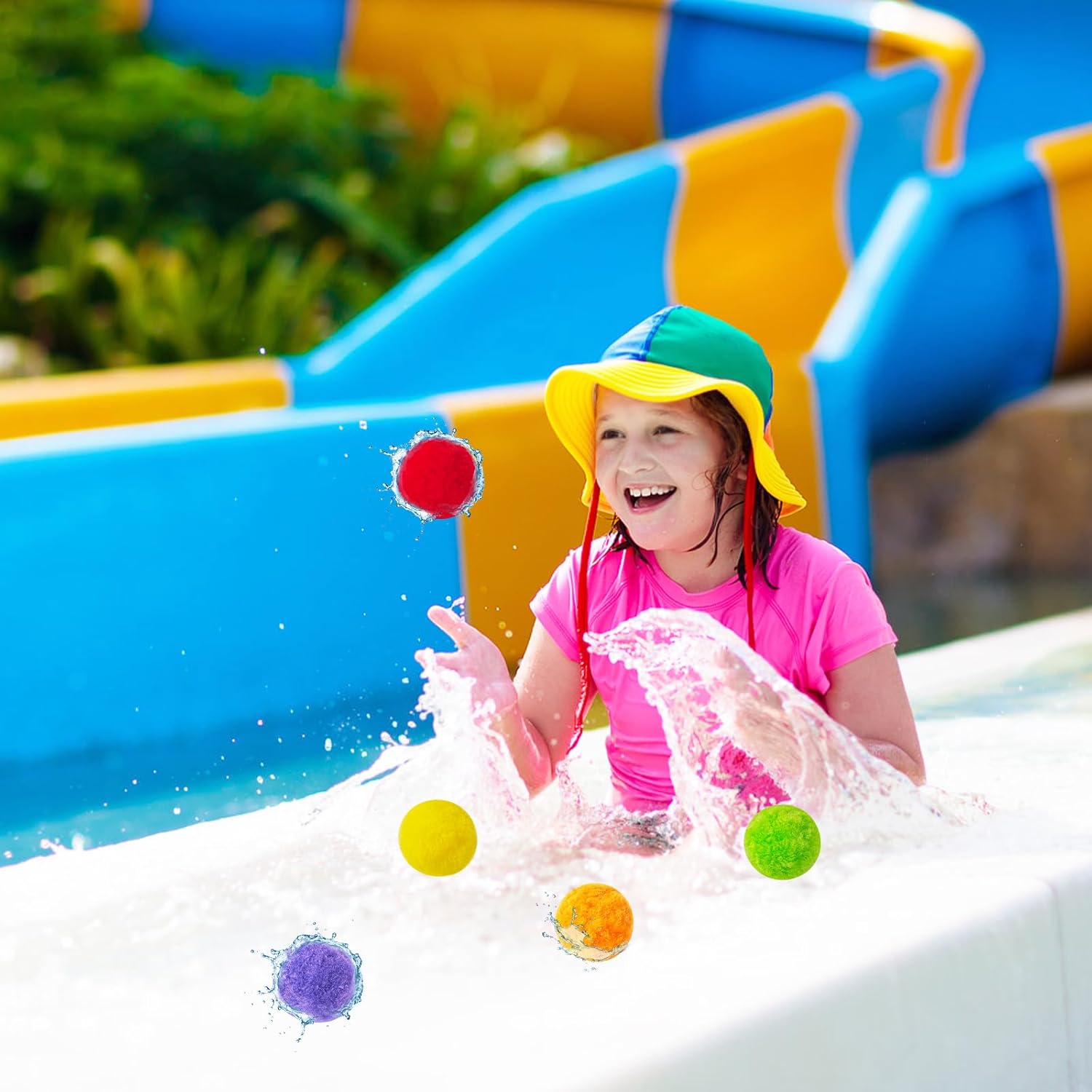 120 Pcs Reusable Water Balls,Reusable Soaker Balloons Toy Ball for Pool