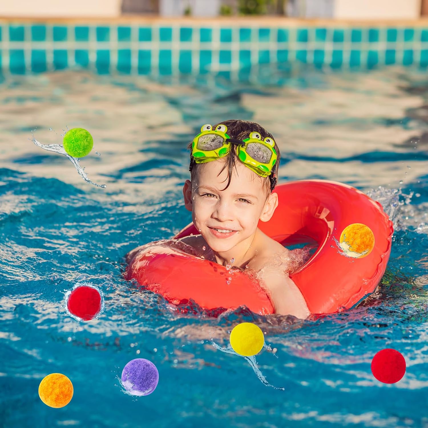 120 Pcs Reusable Water Balls,Reusable Soaker Balloons Toy Ball for Pool