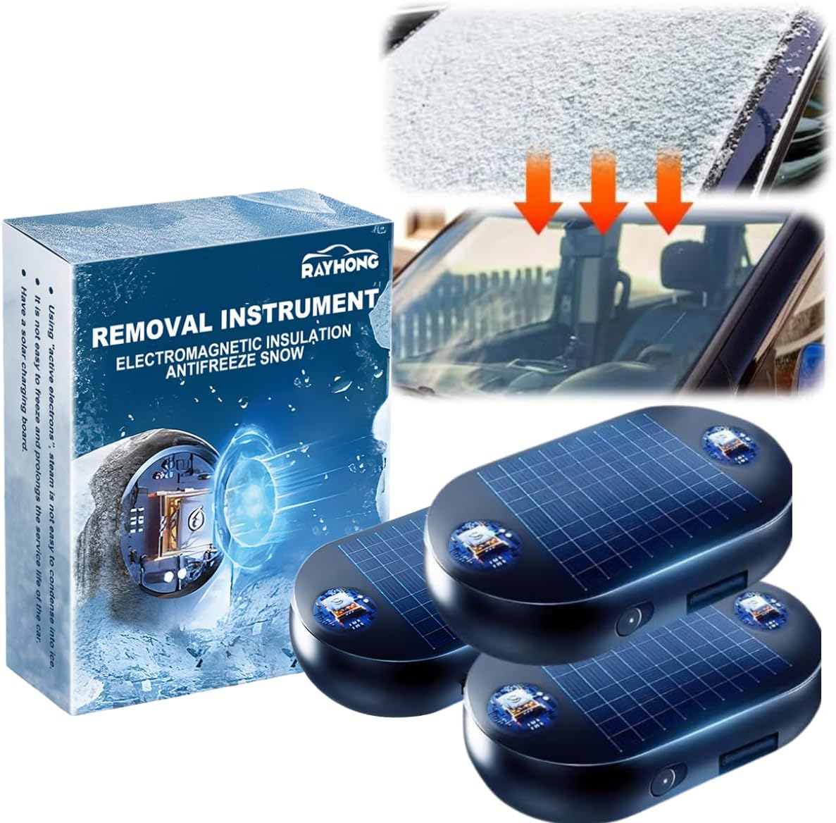 3Pcs Antifreeze Electromagnetic Car Snow Removal Device,Electromagnetic Snow Removal