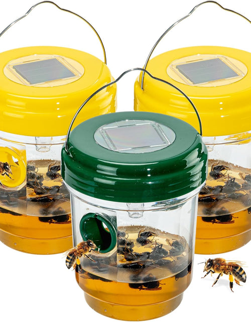Load image into Gallery viewer, 3 Pack Wasp Traps Outdoor Hanging, Solar Bee Trap for Outside Garden
