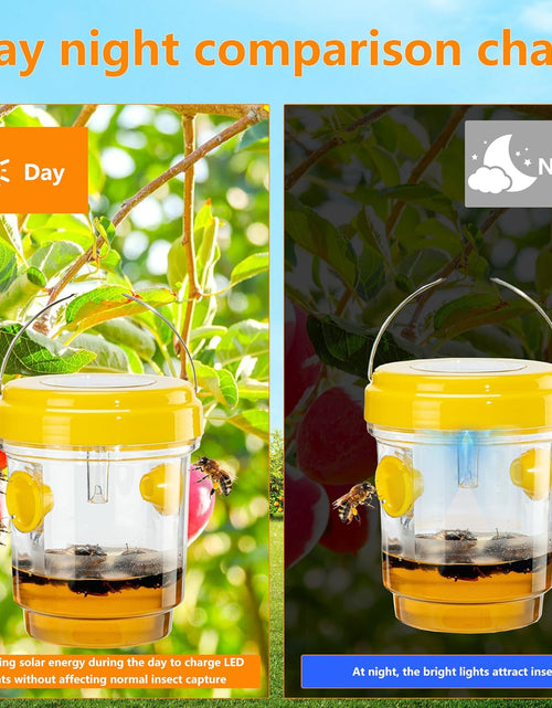 Load image into Gallery viewer, 3 Pack Wasp Traps Outdoor Hanging, Solar Bee Trap for Outside Garden
