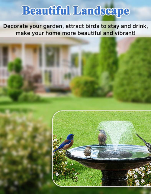 Load image into Gallery viewer, Solar Fountain Pump, Garden Bird Bath Solar Water Fountain Feature 1.5W Powered Pump
