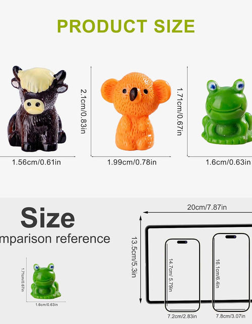 Load image into Gallery viewer, 52pcs Mini Resin Animal Figures Bulk Duck Mushroom Frog Tiny Resin
