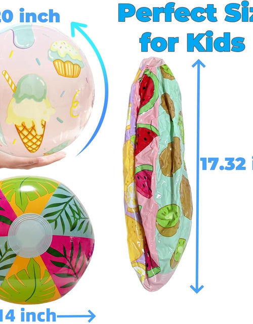 Load image into Gallery viewer, 4 Pack 20&quot; Beach Balls, Large Inflatable Pool Toys
