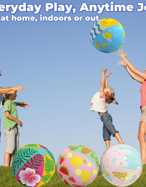 Load image into Gallery viewer, 4 Pack 20&quot; Beach Balls, Large Inflatable Pool Toys
