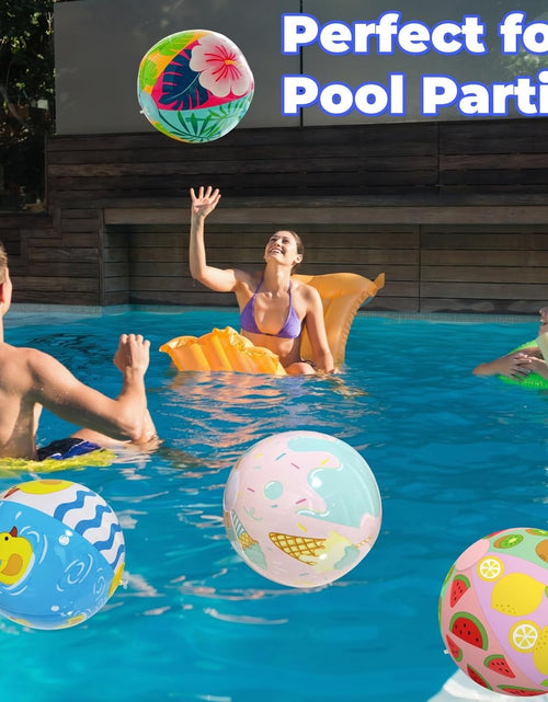 Load image into Gallery viewer, 4 Pack 20&quot; Beach Balls, Large Inflatable Pool Toys
