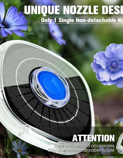 Load image into Gallery viewer, Solar Fountain with Colorful Lights, 4000mAh Battery Solar Bird Bath Fountain Pump with 4 Fixers Adjustment
