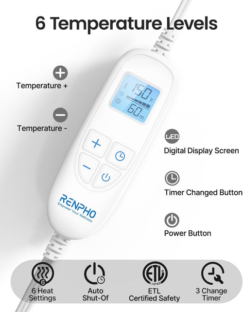Load image into Gallery viewer, Heating Pad for Pain Relief – Weighted Neck &amp; Back Wrap, 6 Settings (FREE 14Oz Funny Best Mom Mug with Gold Print)
