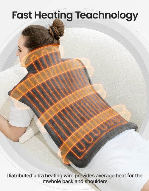Load image into Gallery viewer, Heating Pad for Pain Relief – Weighted Neck &amp; Back Wrap, 6 Settings (FREE 14Oz Funny Best Mom Mug with Gold Print)
