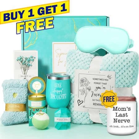 Mother’s Day Spa Gift Basket for Women – Relaxing Self Care Gift Set (FREE LAVENDER CANDLE)