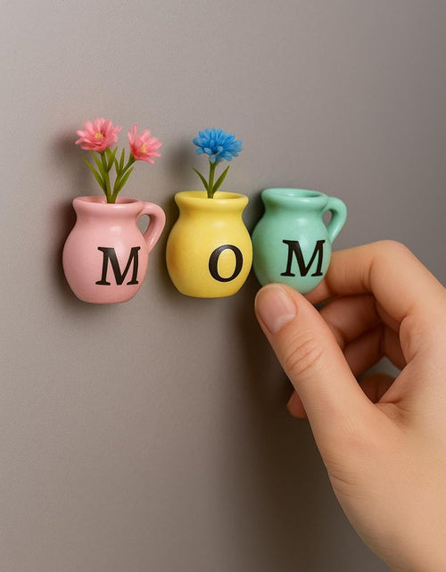 Load image into Gallery viewer, Mother’s Day Tote Bag for Mom – Floral Canvas Beach Bag ( Free Fridge Magnets )
