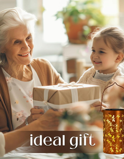 Load image into Gallery viewer, Mother’s Day Solar Lantern Gift – Dragonfly Garden Light ( FREE Acrylic Plaque )
