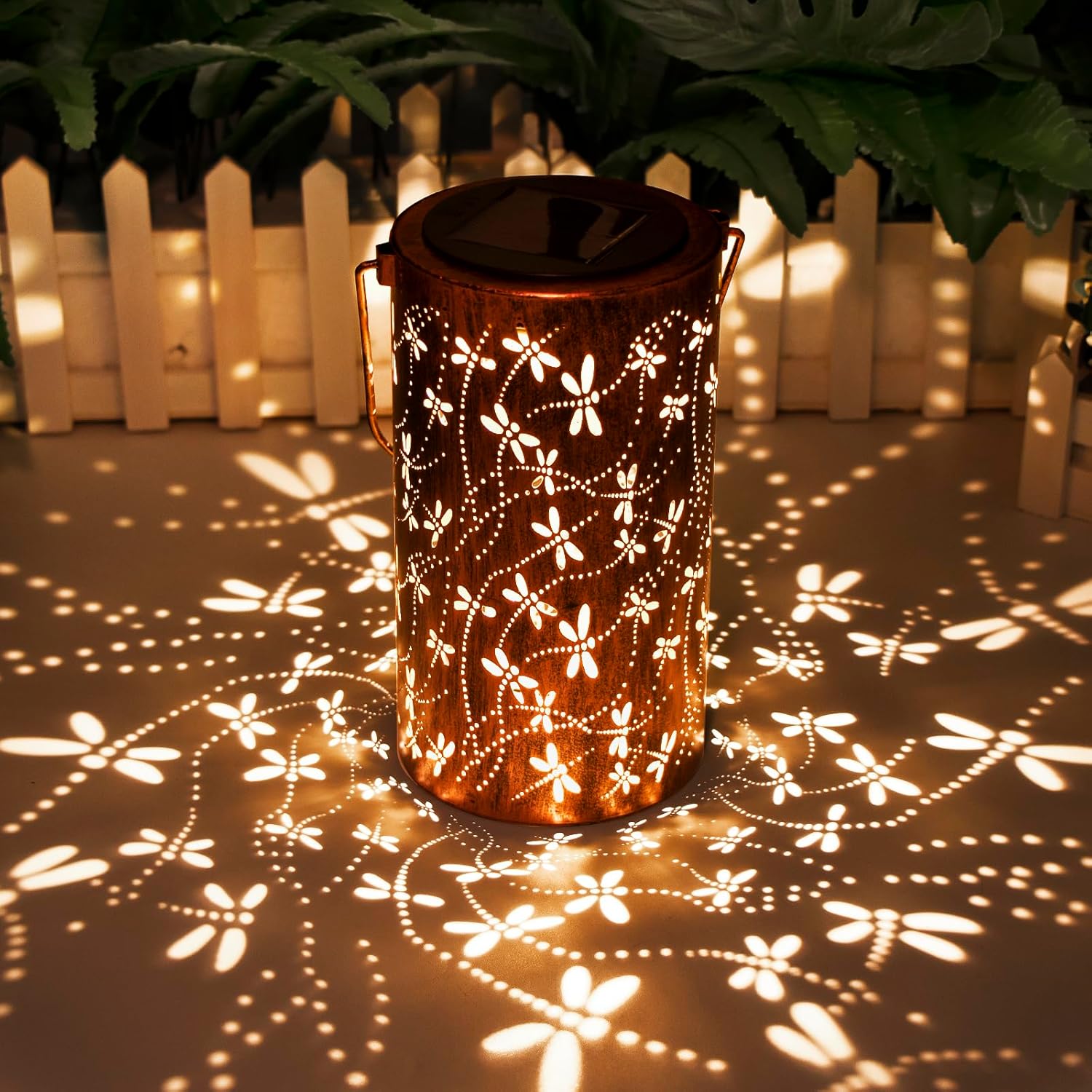 Mother’s Day Solar Lantern Gift – Dragonfly Garden Light ( FREE Acrylic Plaque )