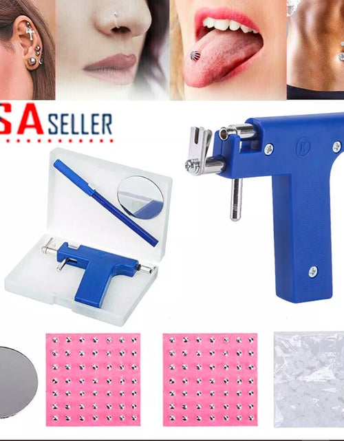 Load image into Gallery viewer, Professional EAR PIERCING Beauty Tool Body Nose Navel Tool Kit 98 Studs
