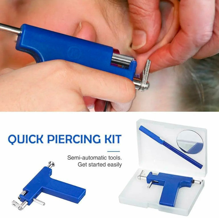 Professional EAR PIERCING Beauty Tool Body Nose Navel Tool Kit 98 Studs