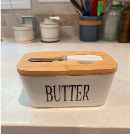 Butter Dish with Lid, Large Ceramic Butter Storage