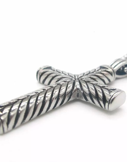 Load image into Gallery viewer, Cool Boys Mens Stainless Steel Cross Pendant Necklace For Men Women Chain
