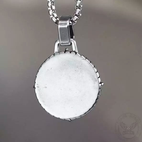 Mens Vintage North Stars Nautical Compass Pendant Necklace Stainless Steel Gift