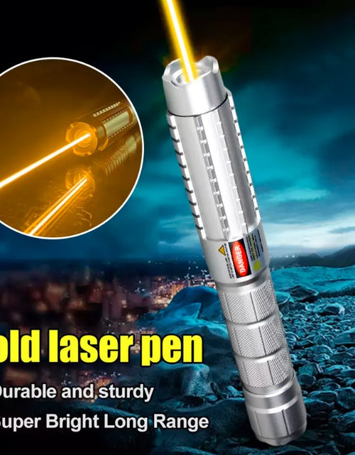 Load image into Gallery viewer, 591nm Golden Yellow Laser Pointer Pen SOS Wicked Lasers Upgraded
