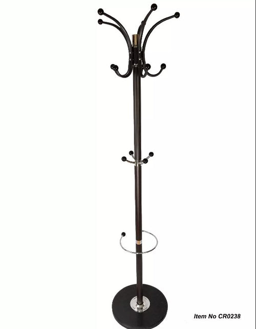 Load image into Gallery viewer, Heavy Duty Metal Coat Rack With Umbrella Stand,14 Hooks
