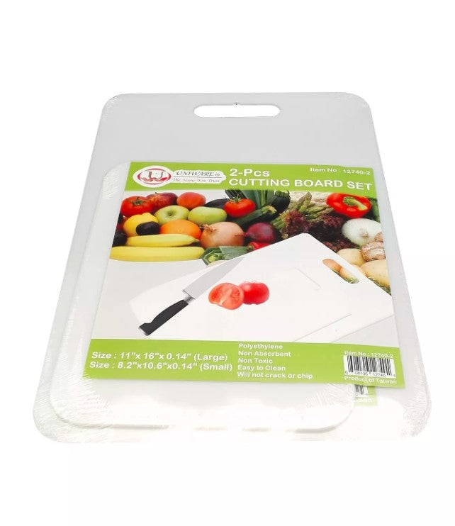 Kitchen Cutting Board For Fruits and Vegetables,White,2 Pcs Set