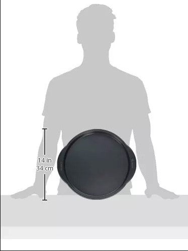 Load image into Gallery viewer, Non Stick Pizza Pan 12 Inches, Dishwasher Safe, Dark Gray
