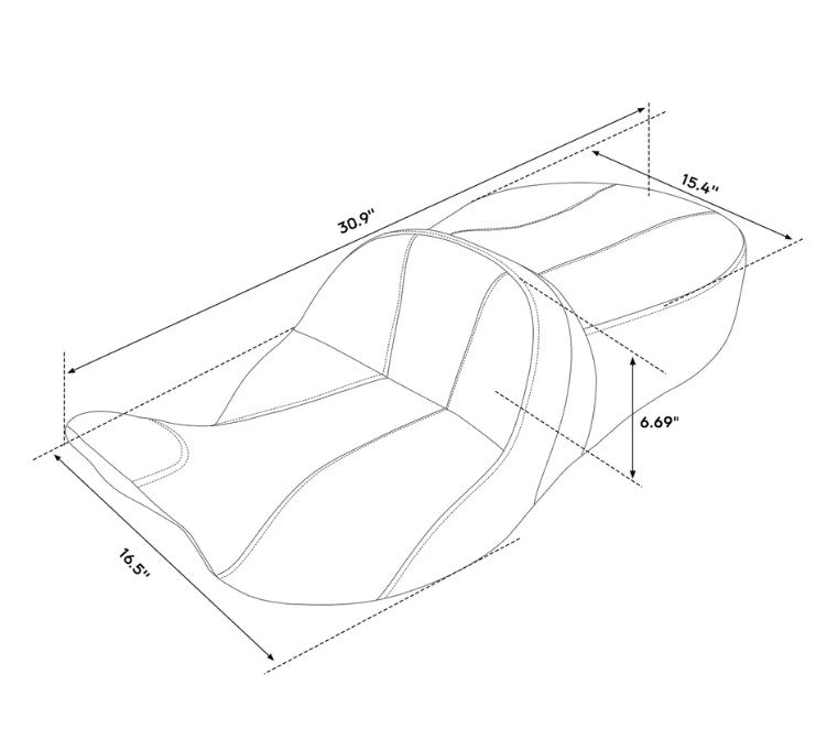 Rider and Passenger Seat For Harley Davidson 09-21 Electra Glide Road King CVO