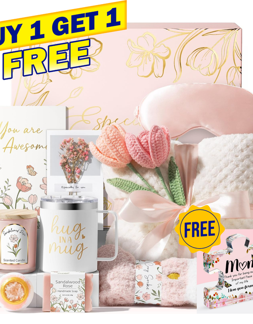 Load image into Gallery viewer, Spa Gift Basket for Women – Self Care, Birthday &amp; Thinking of You Gift (FREE Engraved Acrylic Block Puzzles )

