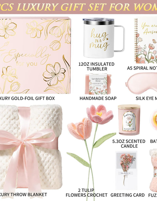 Load image into Gallery viewer, Spa Gift Basket for Women – Self Care, Birthday &amp; Thinking of You Gift (FREE Engraved Acrylic Block Puzzles )
