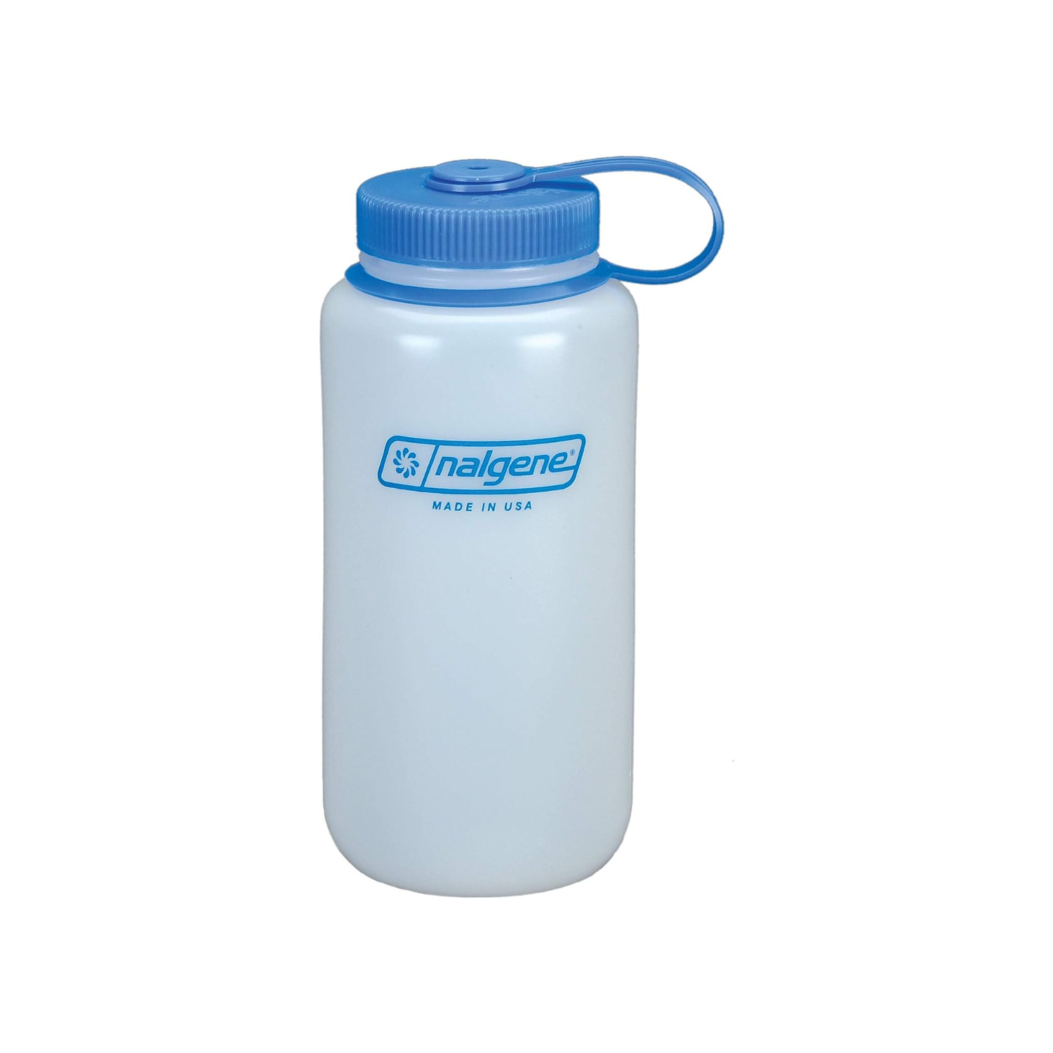 Outdoor HDPE Wide Mouth BPA-Free Water Bottle, Plastic, 32 oz ,Blue