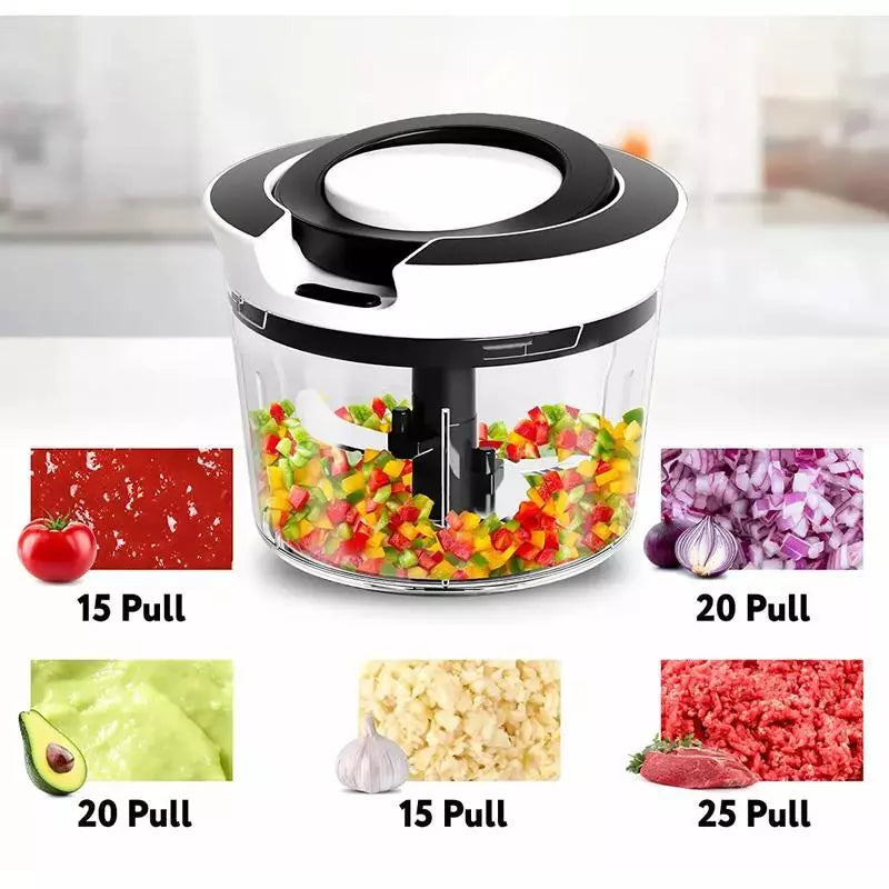 900ML High-Capacity Pull Rope Meat Grinder Ideal for Home Kitchen DIY Delicacies