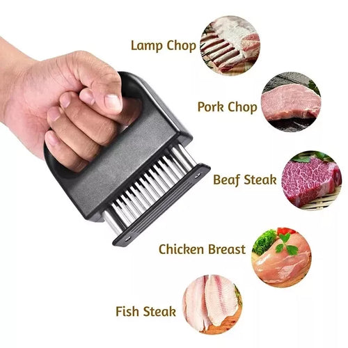 Load image into Gallery viewer, Meat Tenderizer with 48 Stainless Steel Ultra Sharp Needle Blades BBQ Tool

