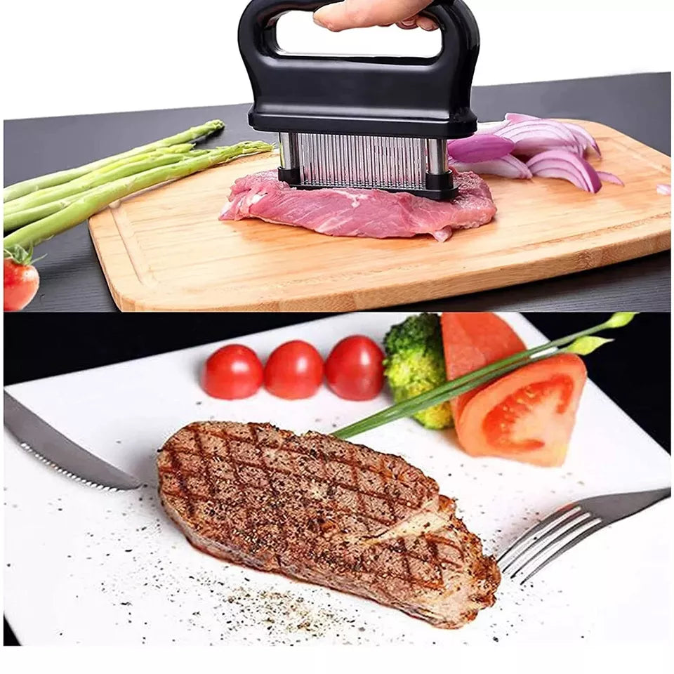 Meat Tenderizer with 48 Stainless Steel Ultra Sharp Needle Blades BBQ Tool