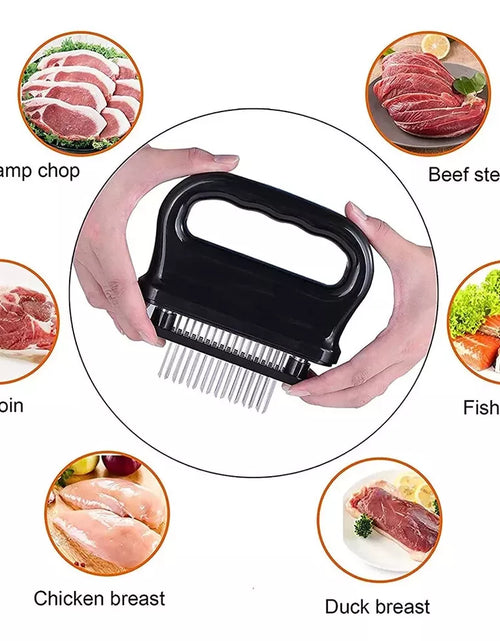 Load image into Gallery viewer, Meat Tenderizer with 48 Stainless Steel Ultra Sharp Needle Blades BBQ Tool
