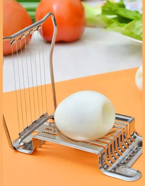Load image into Gallery viewer, Egg Cutter Stainless Steel Hard Boiled Eggs Slicer for Kitchen Tools
